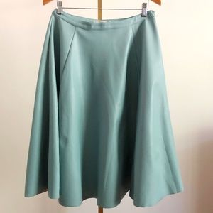 JOA Robin Egg Blue Faux Leather Full Skirt
